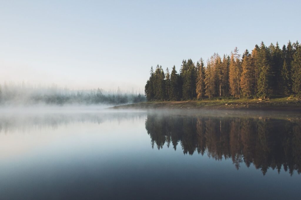 A tranquil landscape reminds us of the peace found in trusting God