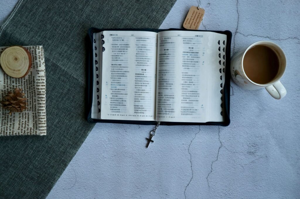 An open Bible illuminated by morning light, symbolizing divine wisdom